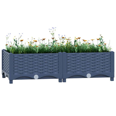 VIDAXL -Pflanzer erhöhte 80 x 40 x 23 cm Polypropylen