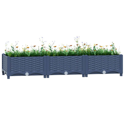 VIDAXL -Pflanzer erhöhte 120 x 40 x 23 cm Polypropylen