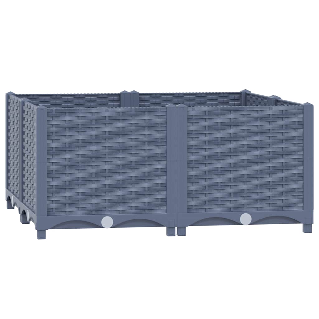 VIDAXL -Pflanzer erhöhte 80 x 80 x 38 cm Polypropylen