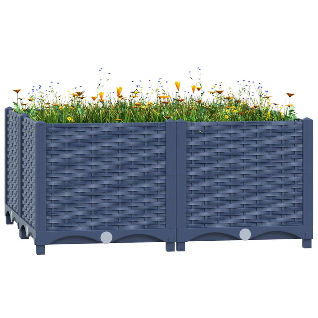 VIDAXL -Pflanzer erhöhte 80 x 80 x 38 cm Polypropylen