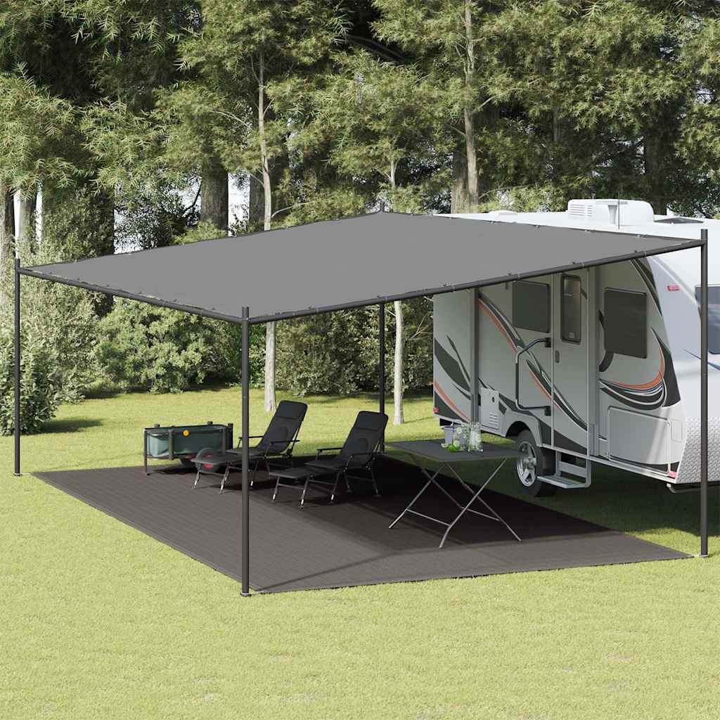 VIDAXL Zelt Teppich 400x700 cm Anthrazit -ausgelöst