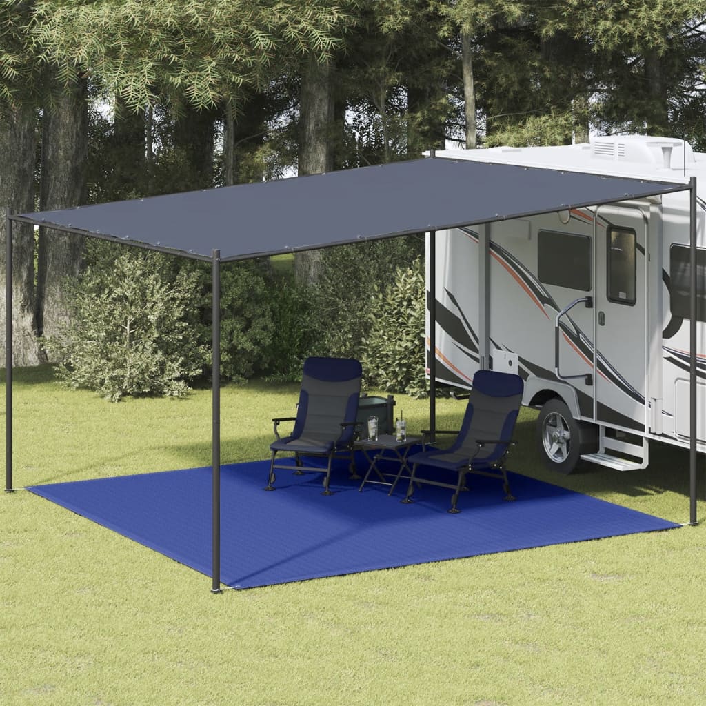 Vidaxl Zelt Teppich 400x400 cm HDPE Blau