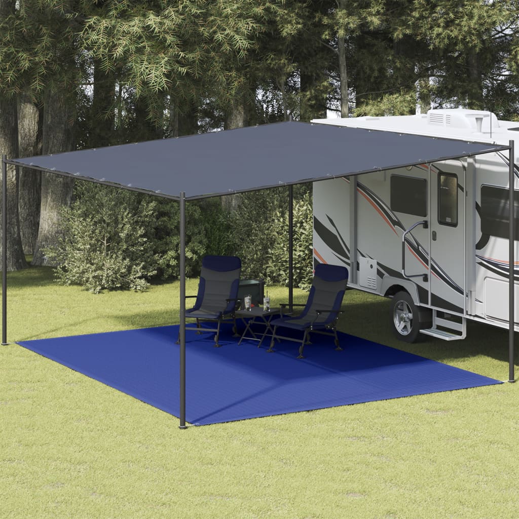 Vidaxl Zelt Teppich 400x500 cm HDPE Blau