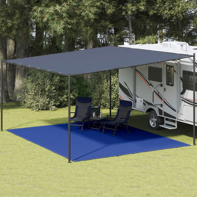 Vidaxl Zelt Teppich 400x500 cm HDPE Blau