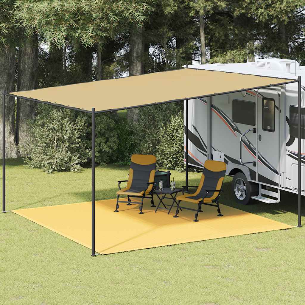 Vidaxl Zelt Teppich 400x400 cm Beige
