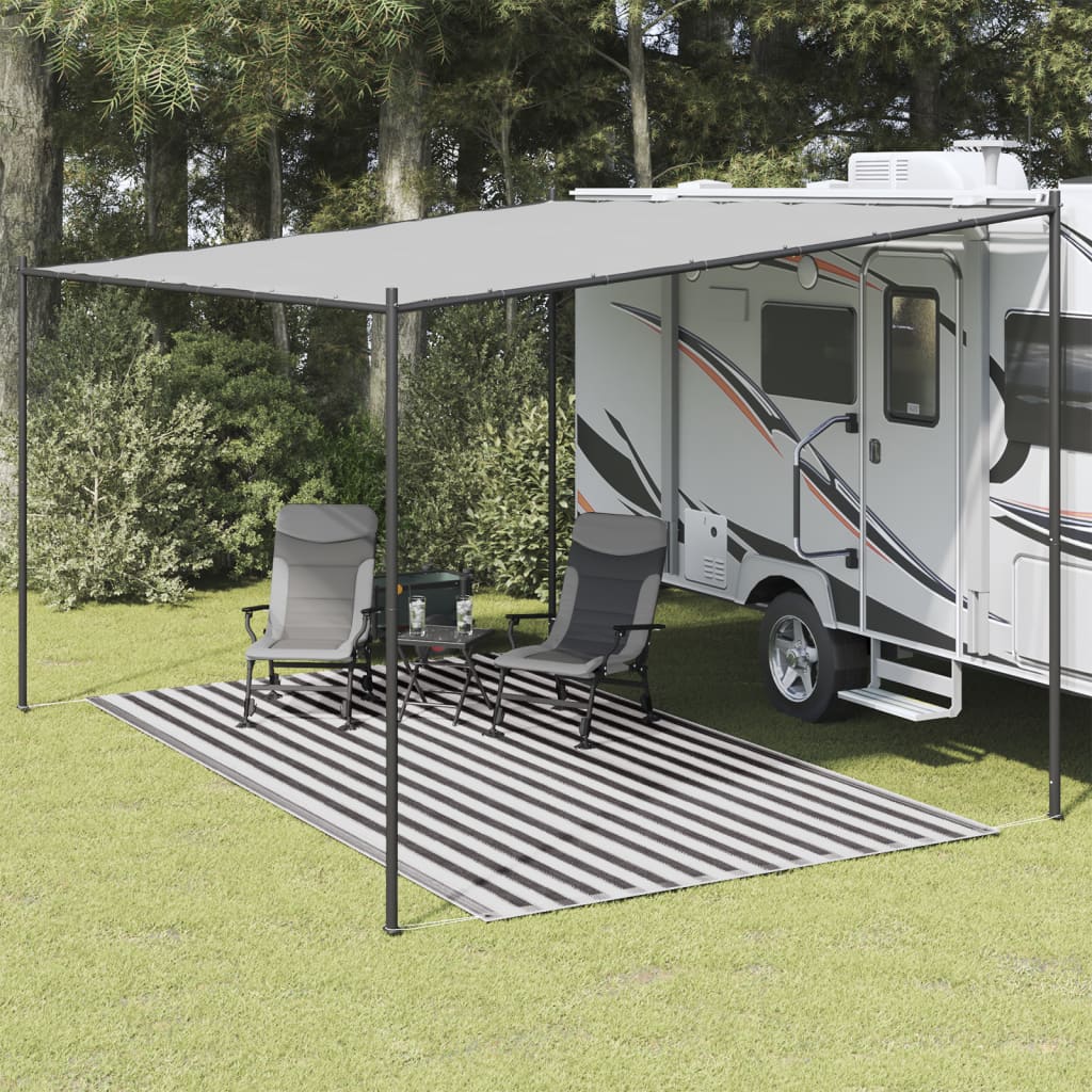 VIDAXL Zelt Teppich 200x400 cm Anthrazit -geläutet und weiß