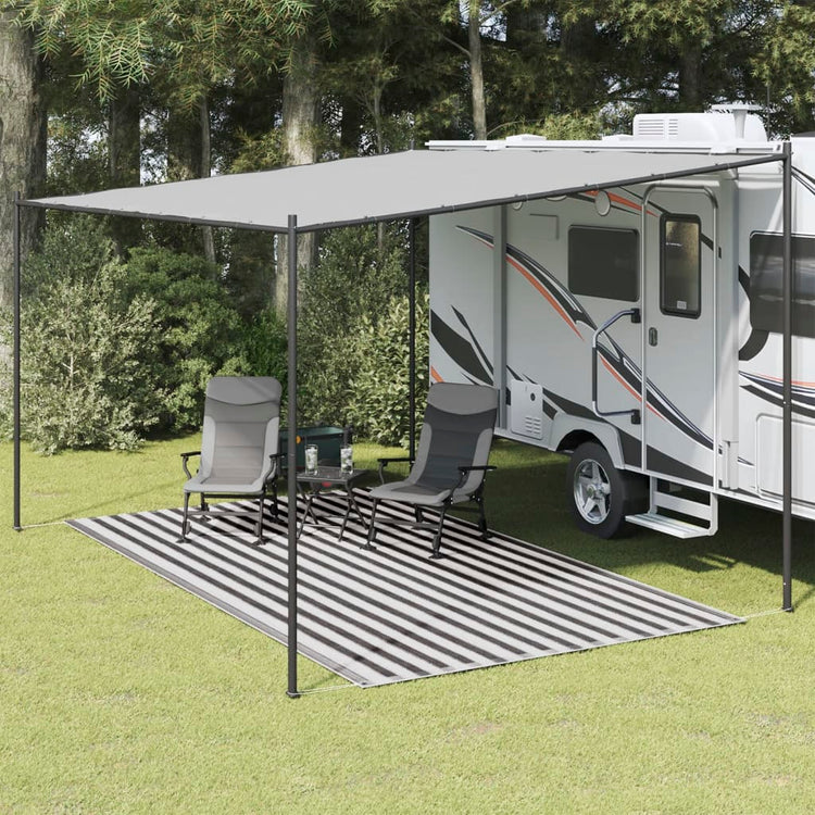 VidaXL Zeltteppich 250x450 cm anthrazit Farbe und weiß