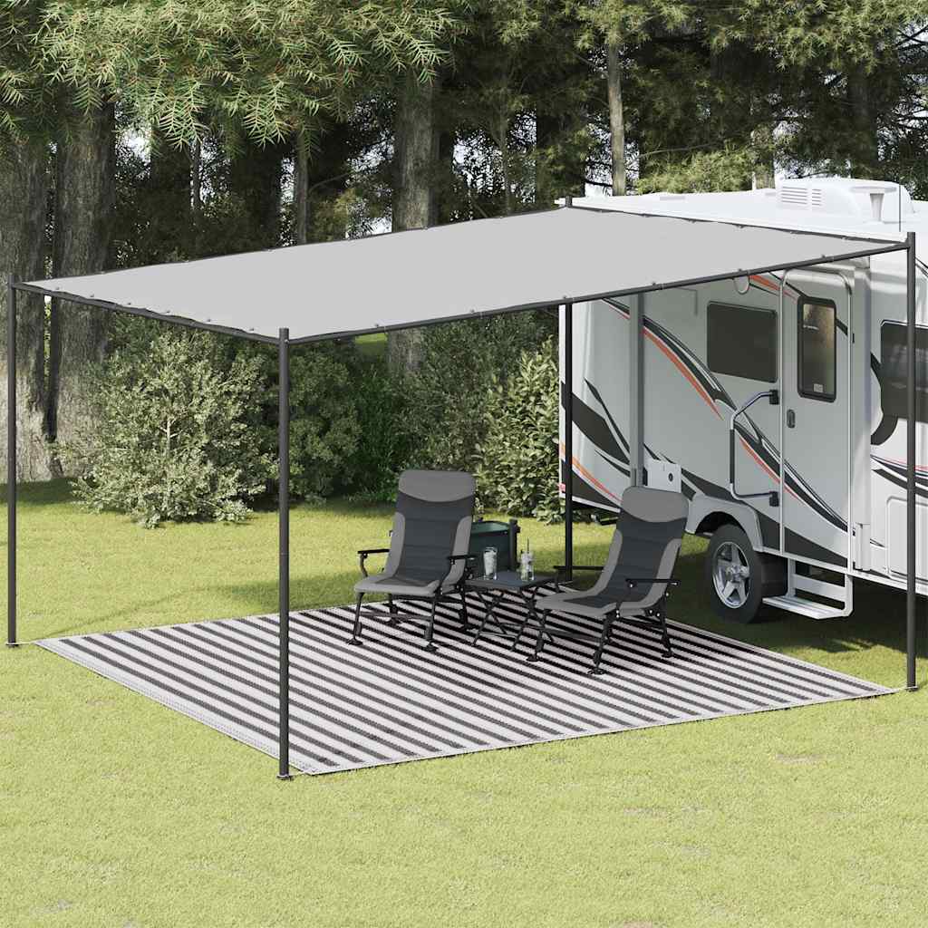 Vidaxl Zelt Teppich 400x400 cm HDPE -Anthrazit und Weiß