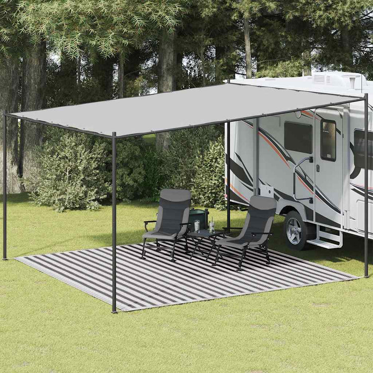 Vidaxl Zelt Teppich 400x400 cm HDPE -Anthrazit und Weiß