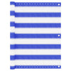 Vidaxl Balkon Bildschirm 75x500 cm HDPE Blau und Weiß