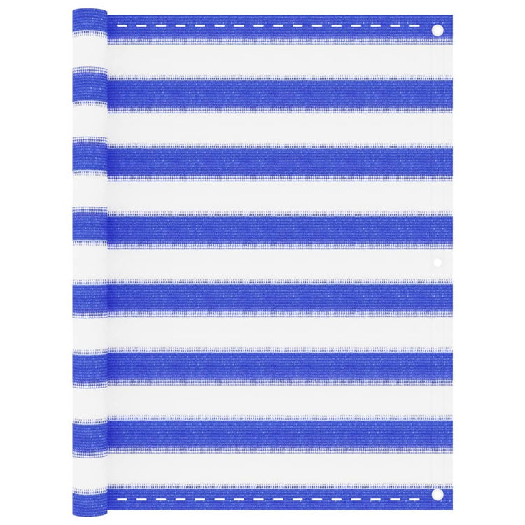 Vidaxl Balkon Bildschirm 90x300 cm HDPE Blau und Weiß