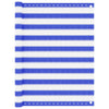 Vidaxl Balkon Bildschirm 120x300 cm HDPE Blau und Weiß