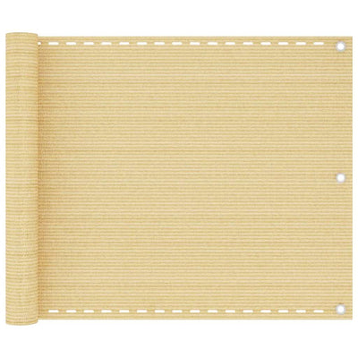 Vidaxl Balkon Bildschirm 75x500 cm HDPE Beige