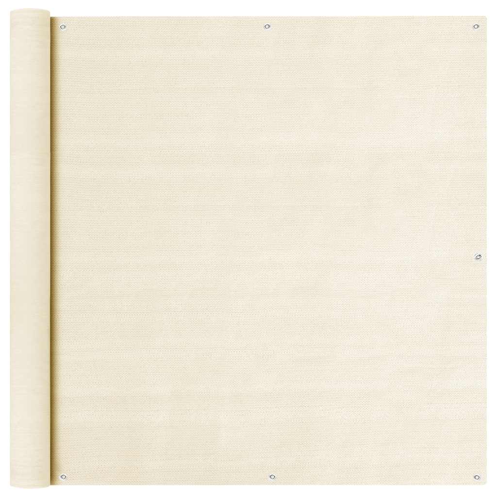 VIDAXL -Balkon -Bildschirm 120x300 cm HDPE -Creme -Colored