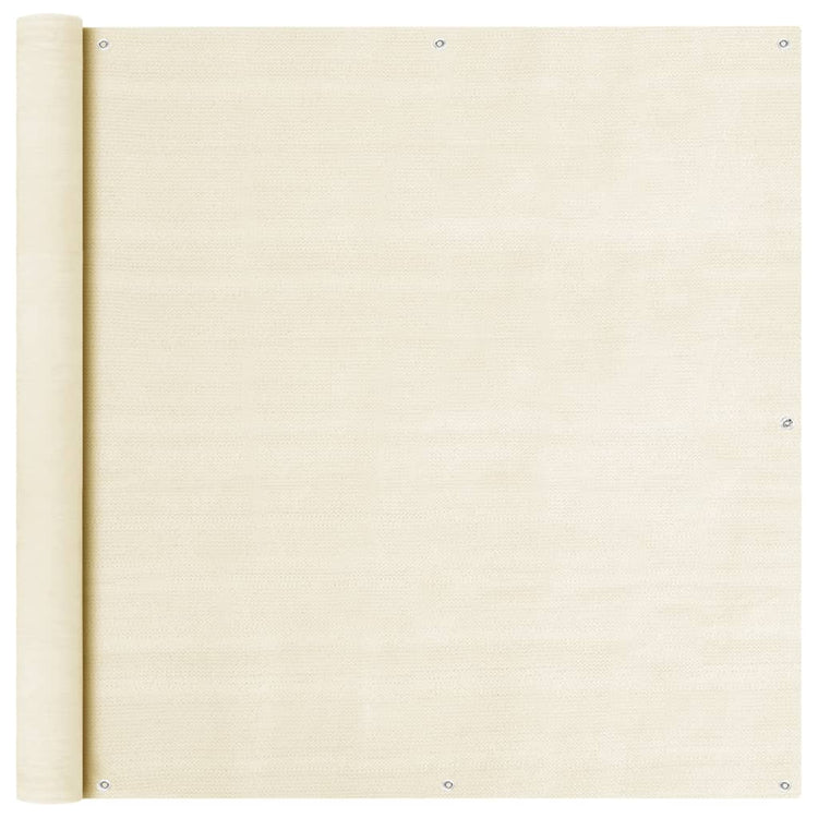 VIDAXL Balcony Screen 120x600 cm HDPE -Creme -Colored