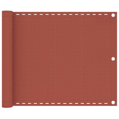 Vidaxl Balcony Screen 75x400 cm HDPE Terracotta -Colored