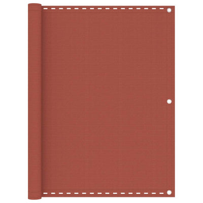 Vidaxl Balcony Screen 120x600 cm HDPE Terracotta -Colored