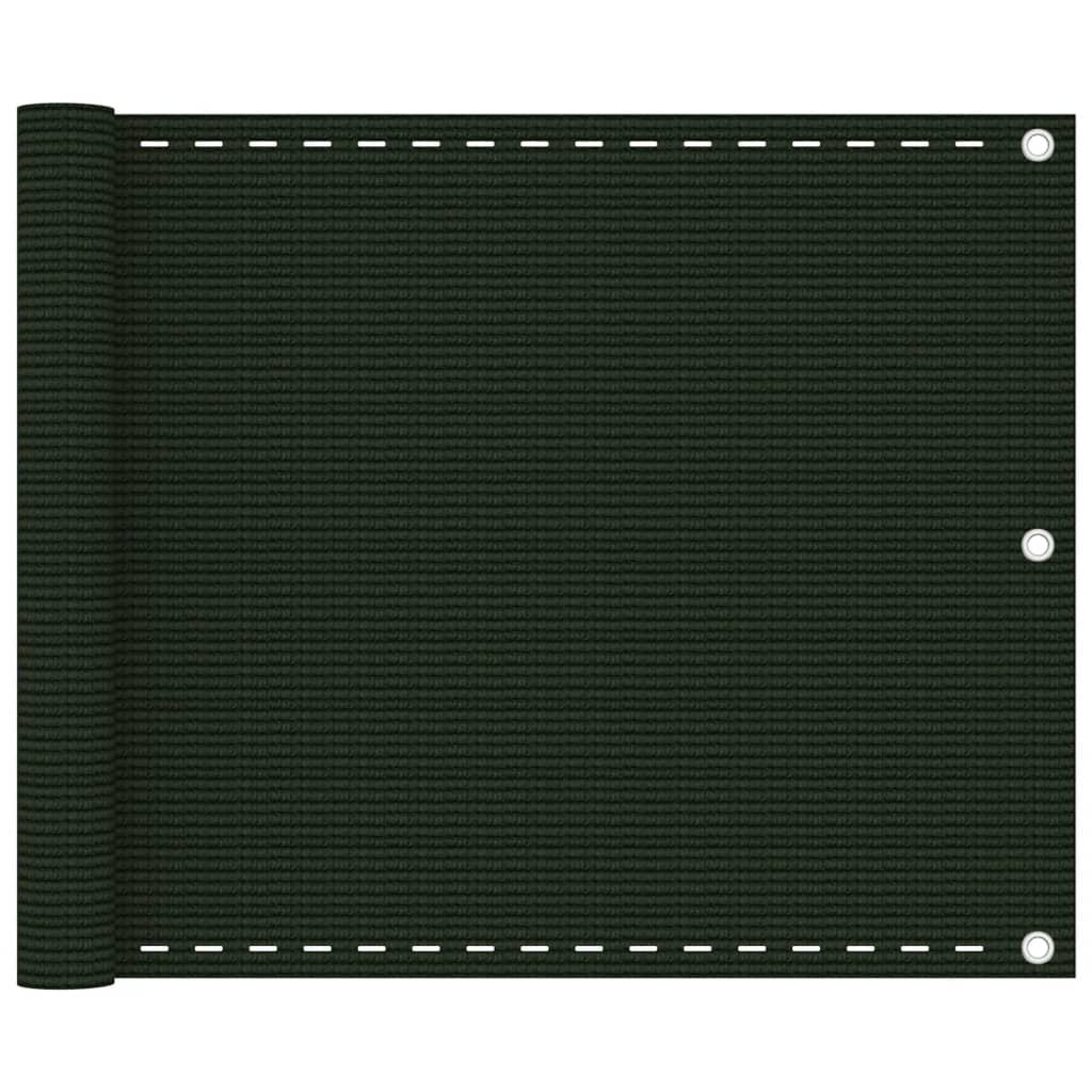 Vidaxl Balkon Bildschirm 75x300 cm HDPE Donkergroen