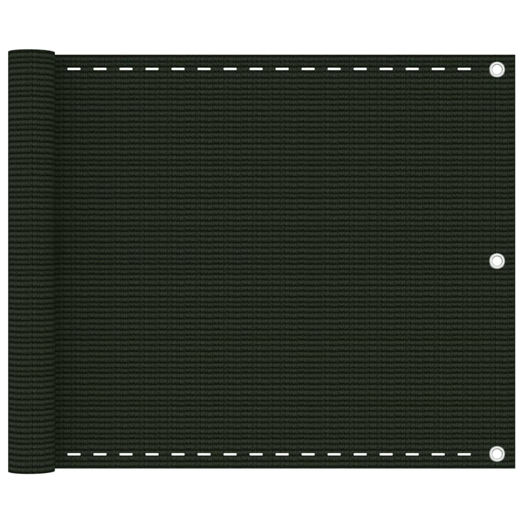 Vidaxl Balkon Bildschirm 75x400 cm HDPE Donkergroen
