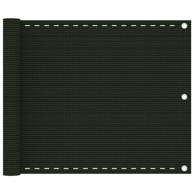 Vidaxl Balcony Bildschirm 75x600 cm HDPE Donkergroen
