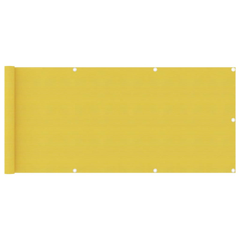 Vidaxl Balkon Bildschirm 75x300 cm HDPE Gelb