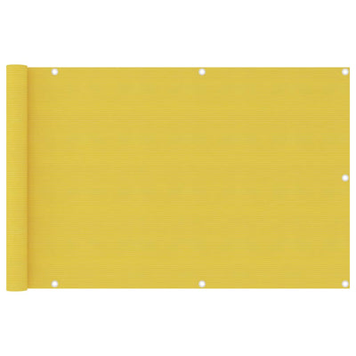 Vidaxl Balkon Bildschirm 90x400 cm HDPE Gelb