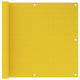 Vidaxl Balkon Bildschirm 90x600 cm HDPE Gelb