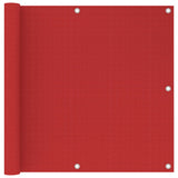 Vidaxl Balkon Bildschirm 90x300 cm HDPE -Rot - afbeelding 1