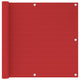 Vidaxl Balkon Bildschirm 90x500 cm HDPE -Rot