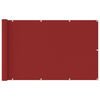 Vidaxl Balkon Bildschirm 120x600 cm HDPE -Rot