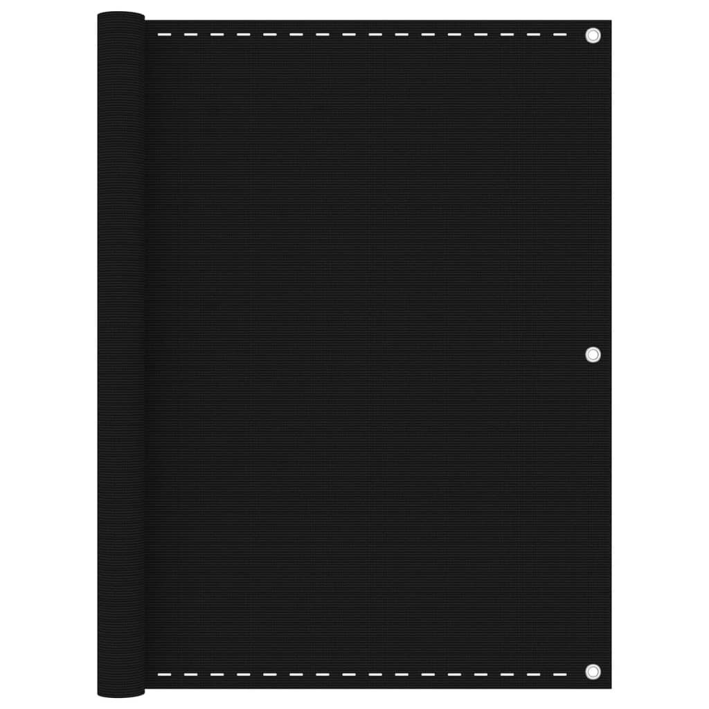 Vidaxl Balkon Bildschirm 120x300 cm HDPE Schwarz