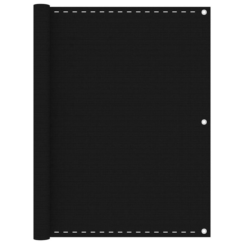 Vidaxl Balkon Bildschirm 120x500 cm HDPE Schwarz