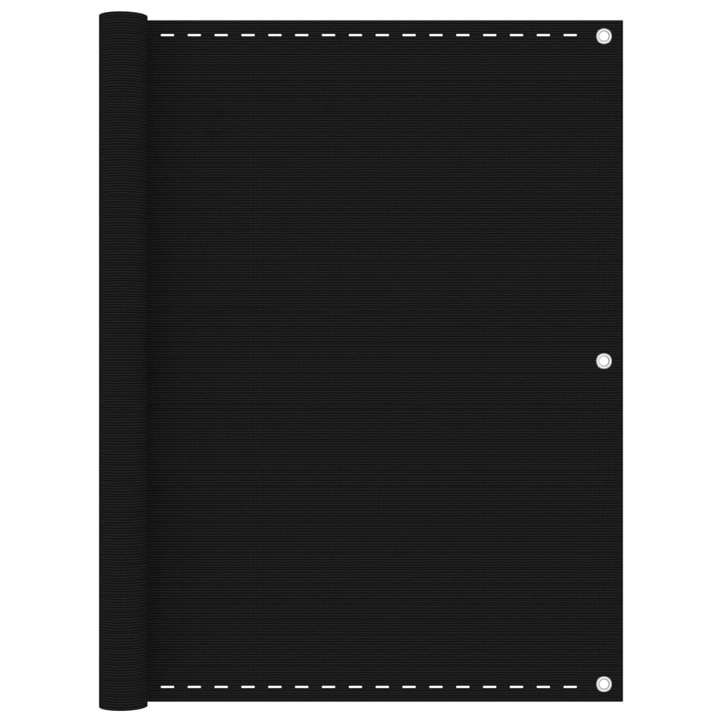 Vidaxl Balkon Bildschirm 120x500 cm HDPE Schwarz