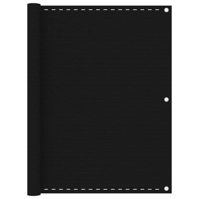 Vidaxl Balkon Bildschirm 120x600 cm HDPE Schwarz