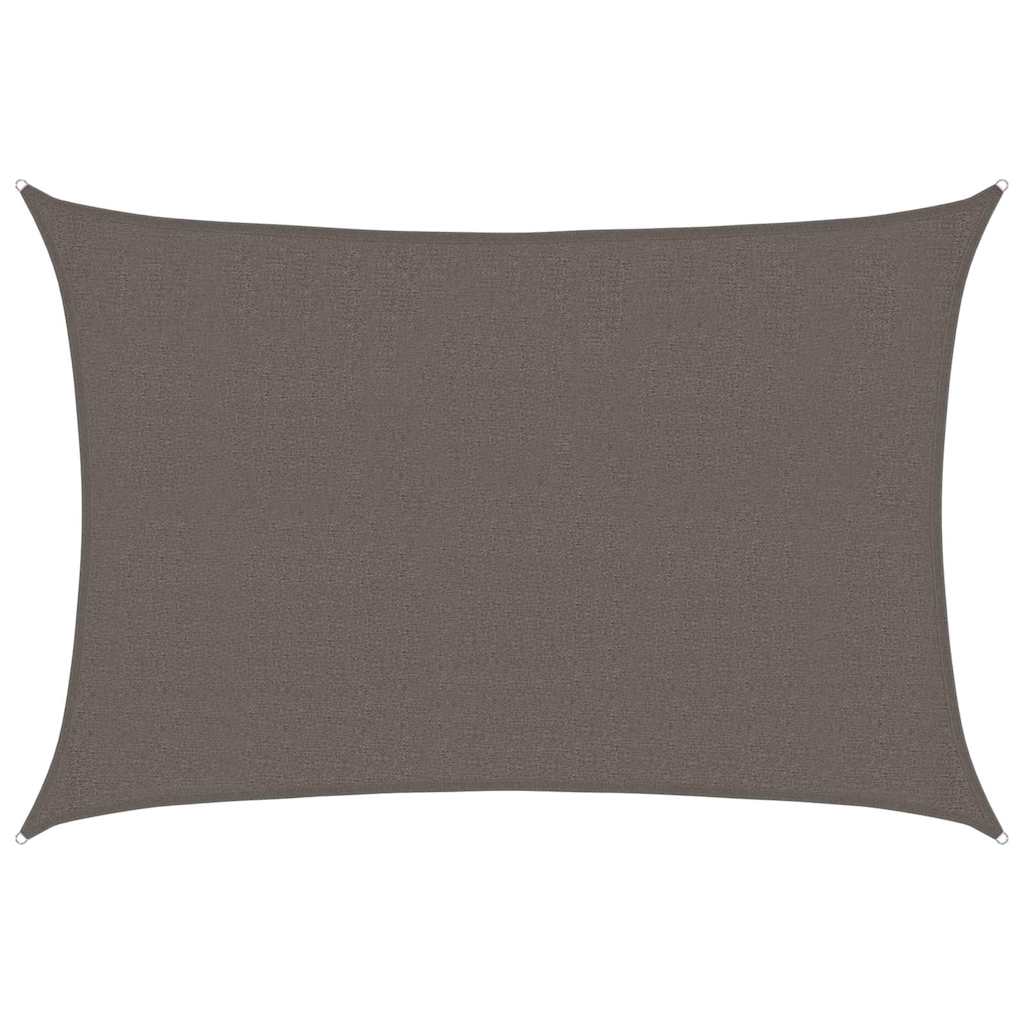 Vidaxl Zonnezeil 160 g m² 2,5 x 4 M HDPE -Anthrazit -gelöscht