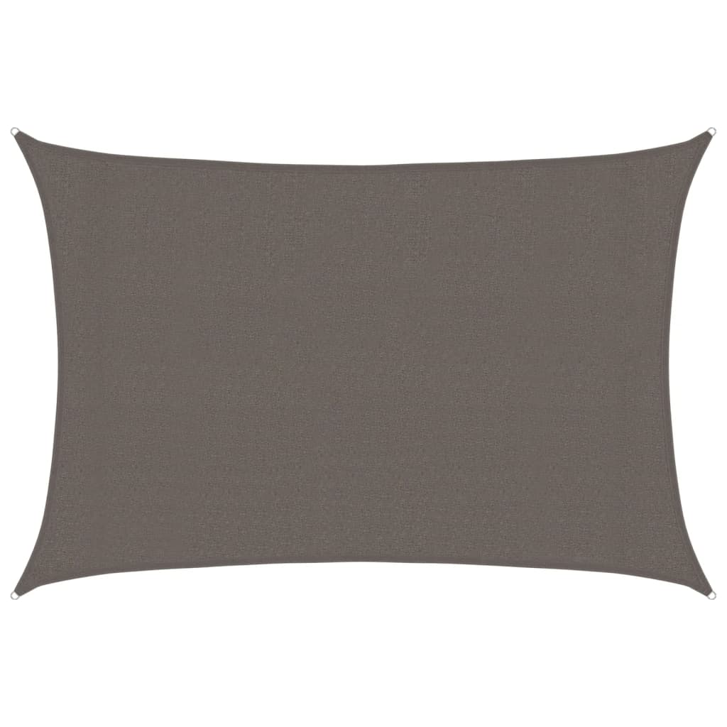Vidaxl Zonnezeil 160 g m² 3x5 M HDPE -Anthrazit -gelöscht