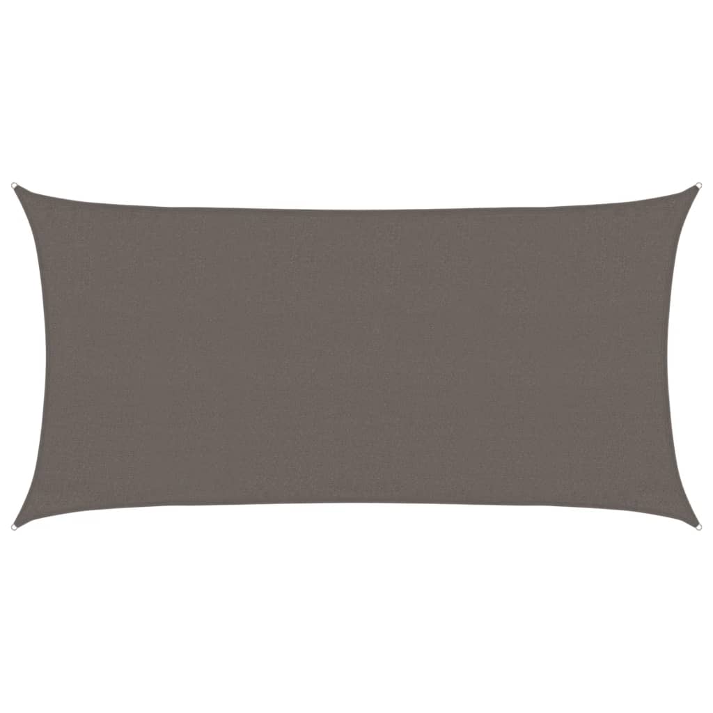 Vidaxl Zonnezeil 160 g m² 3x6 M HDPE -Anthrazit -gelöscht