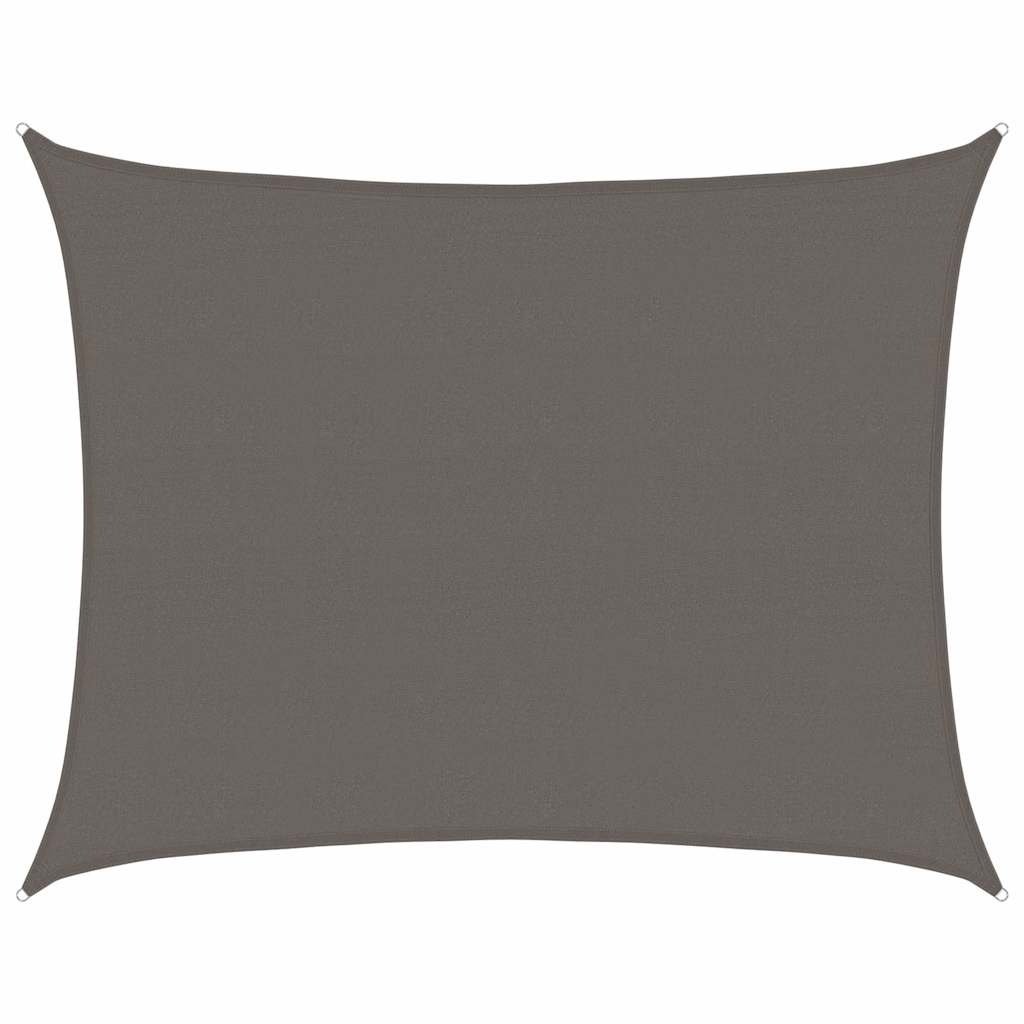 Vidaxl Zonnezeil 160 g m² 6 x 8 m HDPE -Anthrazit -gelöscht