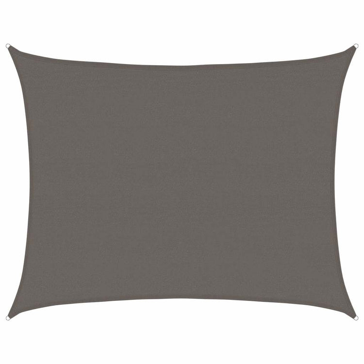 Vidaxl Zonnezeil 160 g m² 6 x 8 m HDPE -Anthrazit -gelöscht