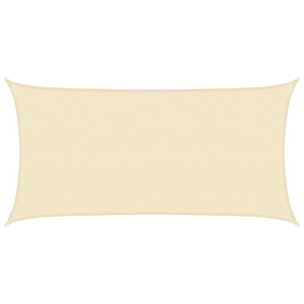 Vidaxl Zonnezeil 160 g m² 2,5 x 5 M HDPE Cream -Colored