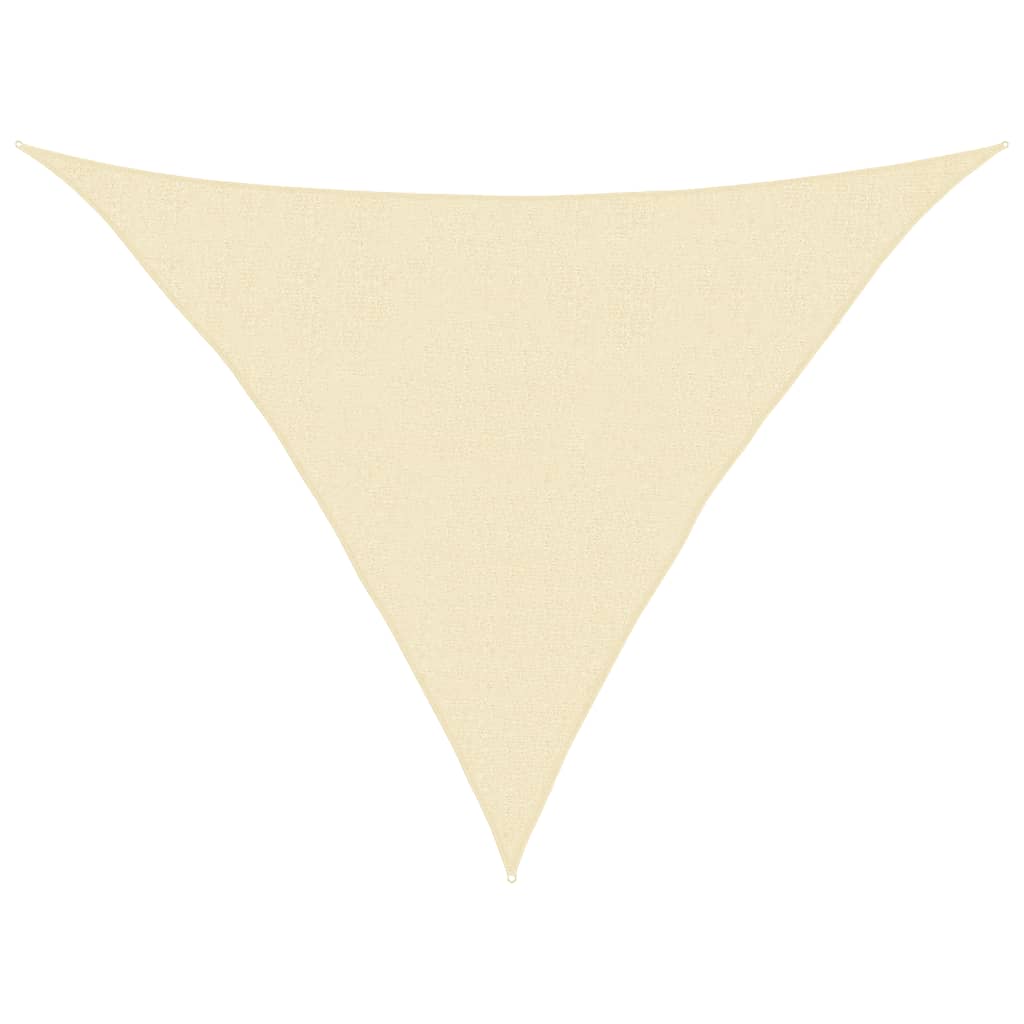 Vidaxl Zonnezeil 160 g m² 2,5 x 2,5 x 3,5 M HDPE -Creme -Colored