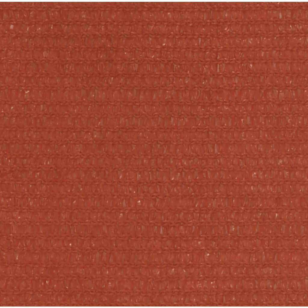Vidaxl Zonnezeil 160 g m² 2,5 x 2,5 x 3,5 M HDPE Terracotta -Colored