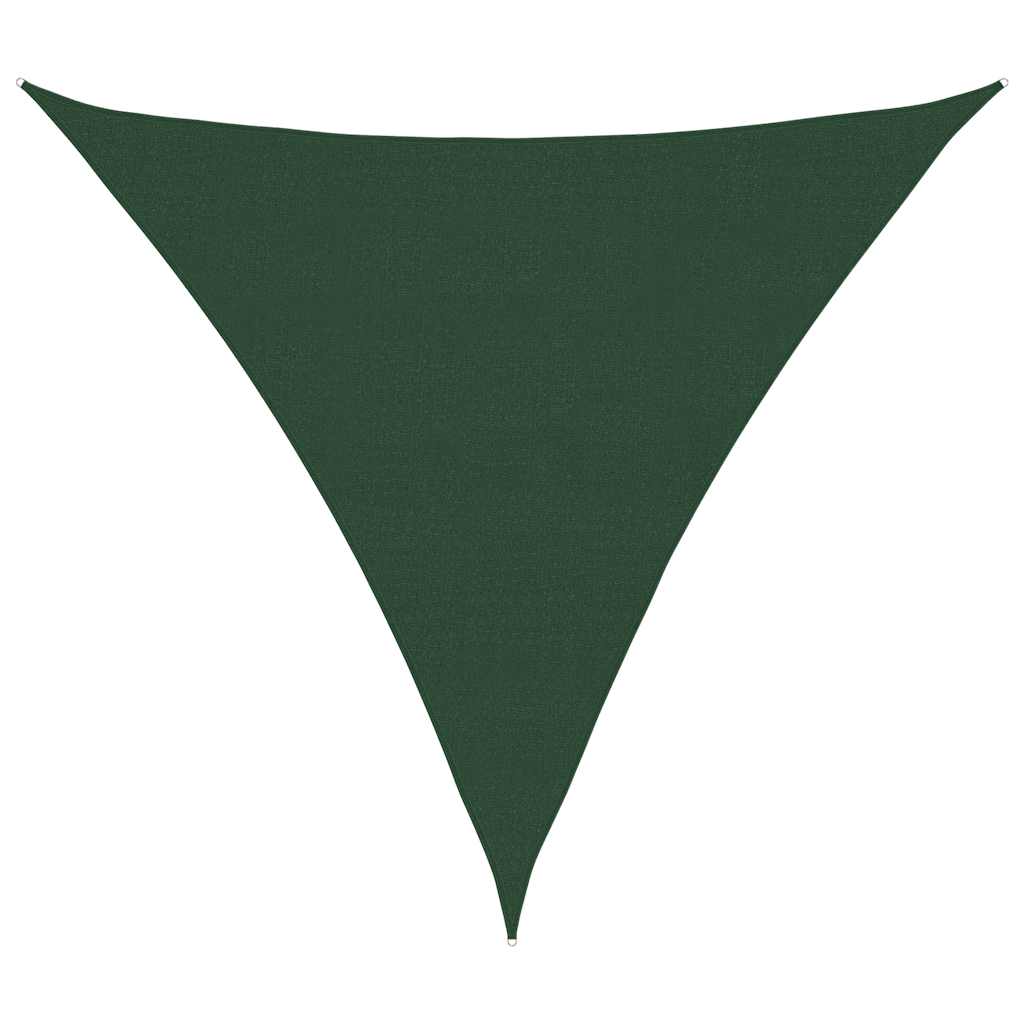 Vidaxx Sonnensegel dreieckig 160 g m² 6x6x6 m HDPE dunkelgrün