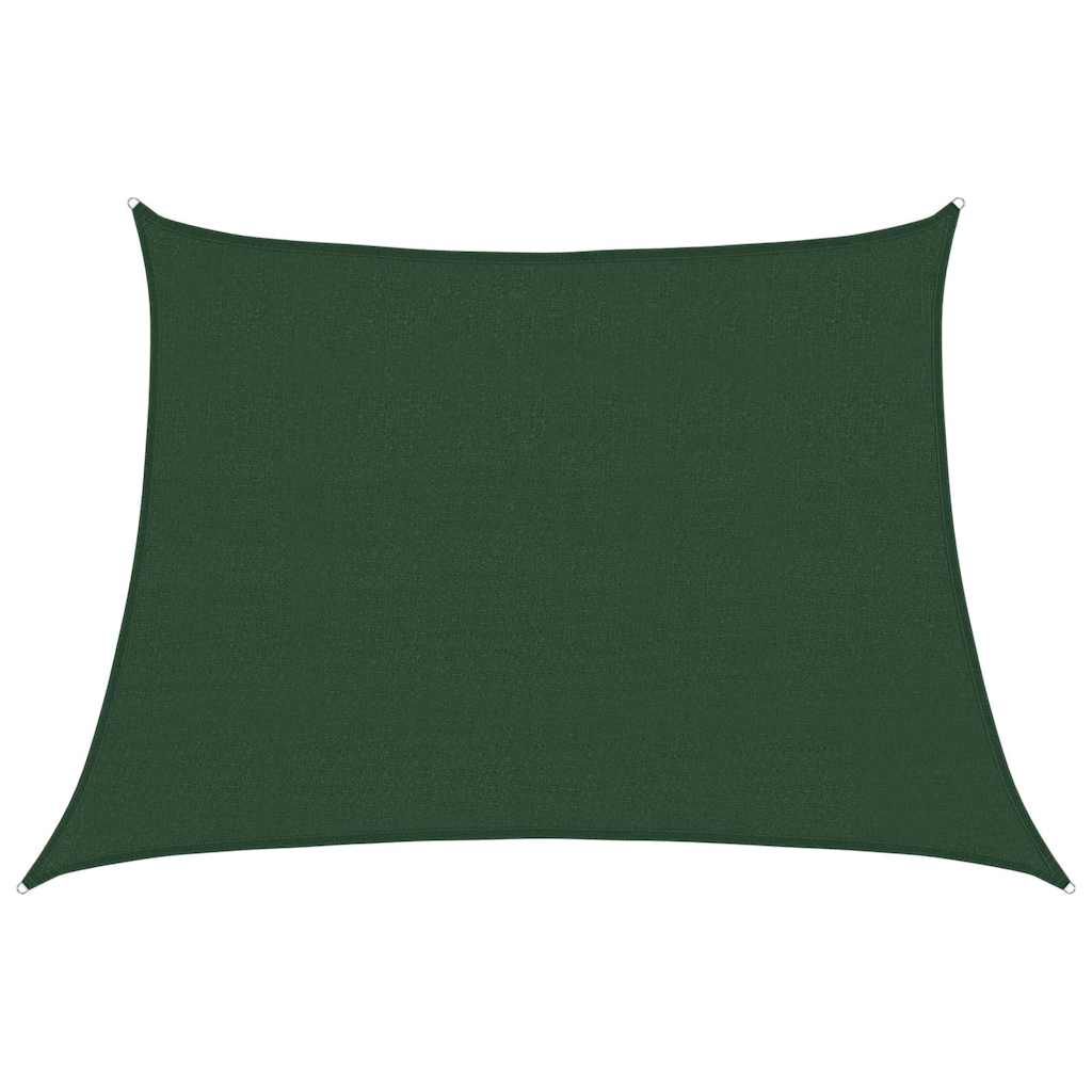 VidaXL Sonnensegel Trapez 160 g m² 4,5x3 m HDPE dunkelgrün