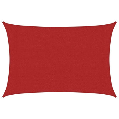 Vidaxl Zonnezeil 160 g m² 3x4 M HDPE -Rot