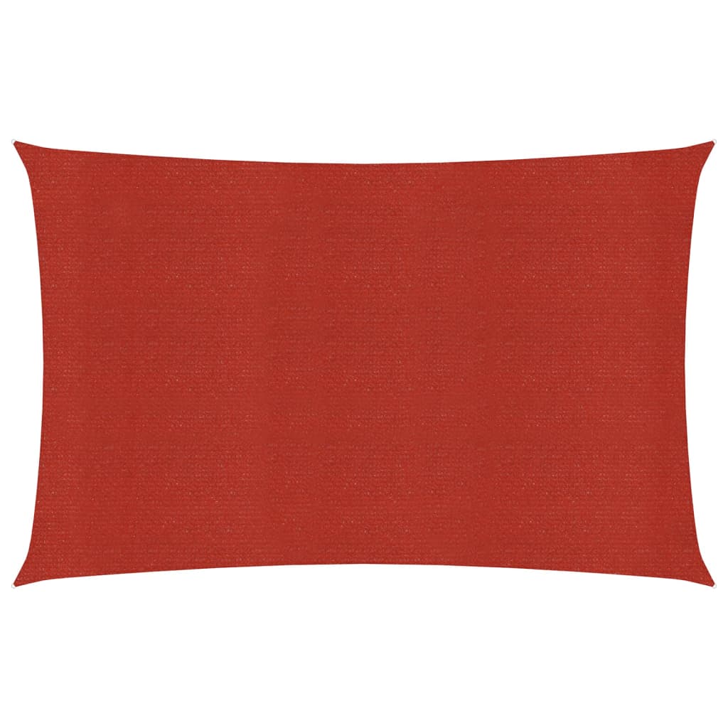 Vidaxl Zonnezeil 160 g m² 5x6 M HDPE -Rot
