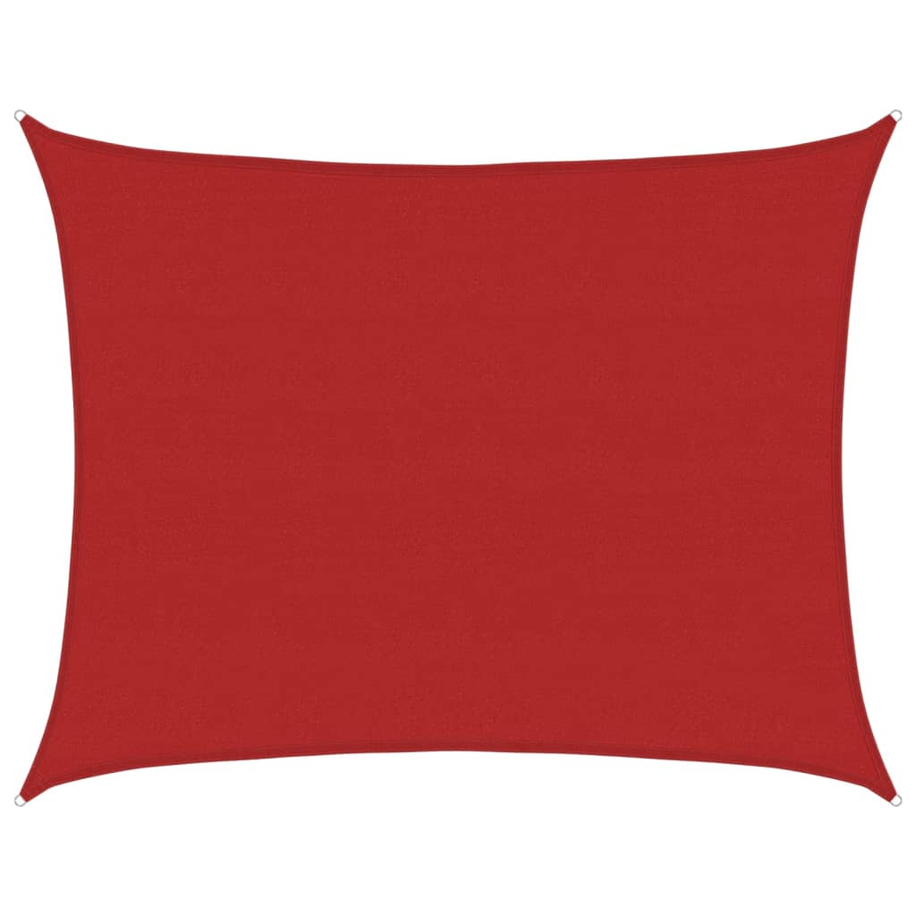 Vidaxl Zonnezeil 160 g m² 6x8 M HDPE -Rot