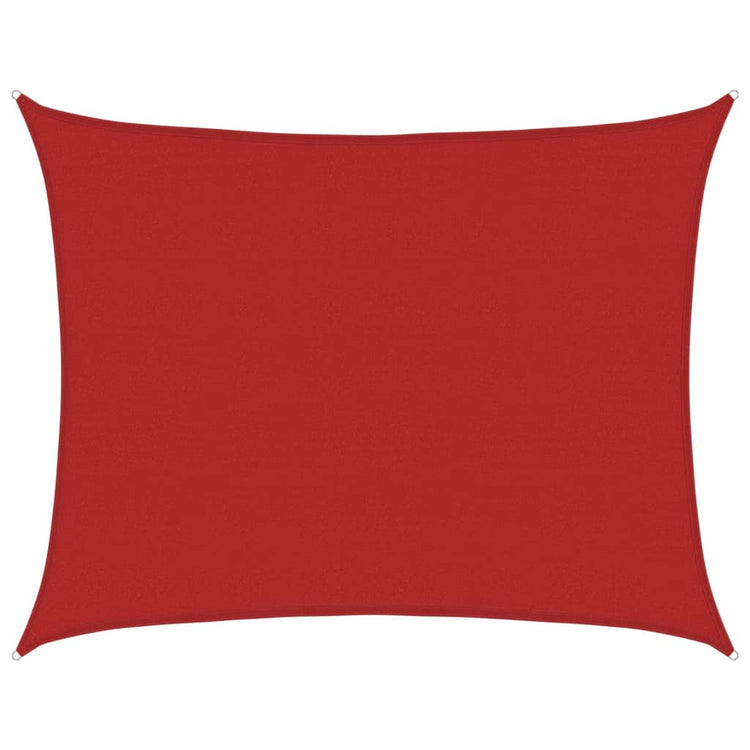 Vidaxl Zonnezeil 160 g m² 6x8 M HDPE -Rot