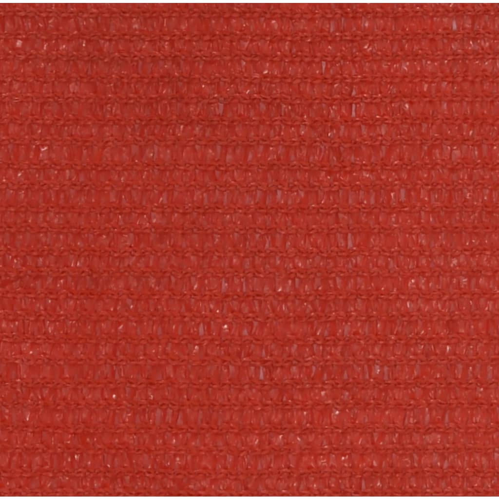 Vidaxl Zonnezeil 160 g m² 5x6x6 M HDPE -Rot