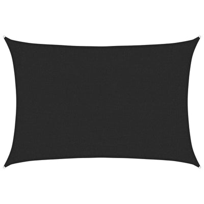 Vidaxl Zonnezeil 160 g m² 2x3 M HDPE Schwarz